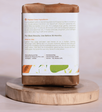 SUDS Papaya Skin Lightning Soap, Natural Exfoliating, Dark Spot Reduction, Anti-Ageing, Handmade - Image 3