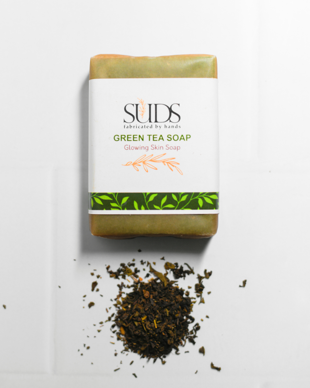 Handmade Suds Green Tea glowing skin soap, 100 gm - Image 4