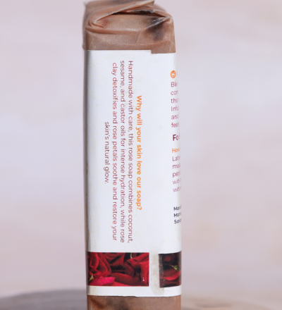 SUDS Natural Rose Handmade Soap Bar, 100g, Chemical-Free Face Cleanser - Image 6