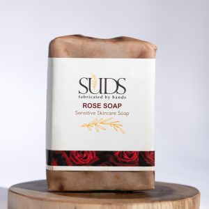 SUDS Natural Rose Handmade Soap Bar, 100g, Chemical-Free Face Cleanser