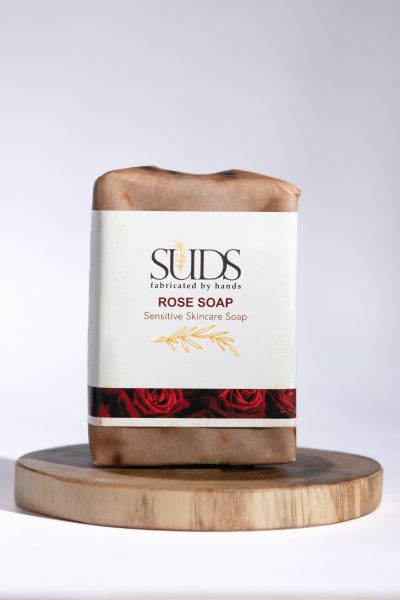 SUDS Natural Rose Handmade Soap Bar, 100g, Chemical-Free Face Cleanser