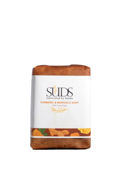 Turmeric & Marigold Anti Acne Soap Bar, Natural Handmade, HANDMADE SUDS 100g - Image 5
