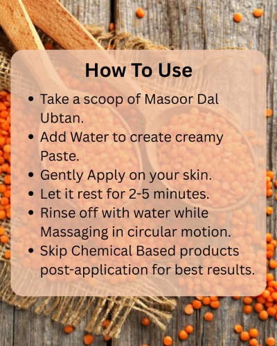 Handmade Suds Masoor Dal Ubtan, Skin Polishing, Natural Cleanser - Image 4