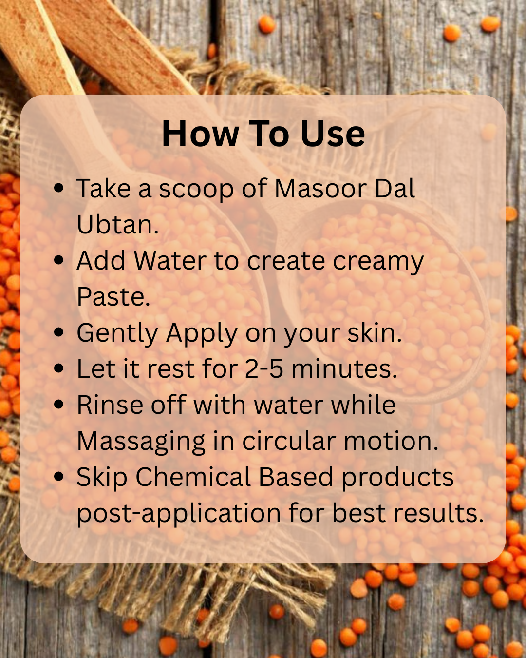 Handmade Suds Masoor Dal Ubtan, Skin Polishing, Natural Cleanser - Image 4