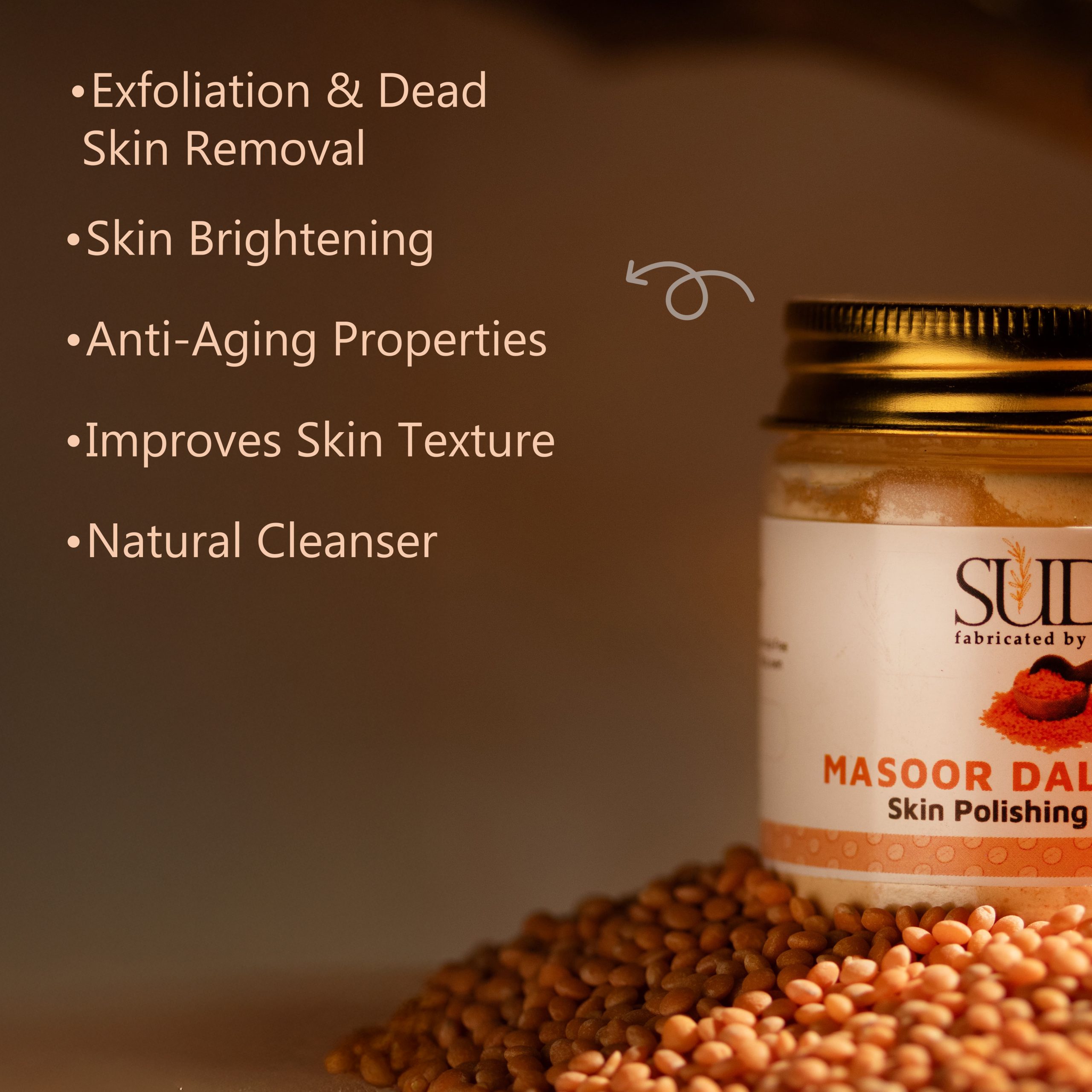 Handmade Suds Masoor Dal Ubtan, Skin Polishing, Natural Cleanser - Image 3